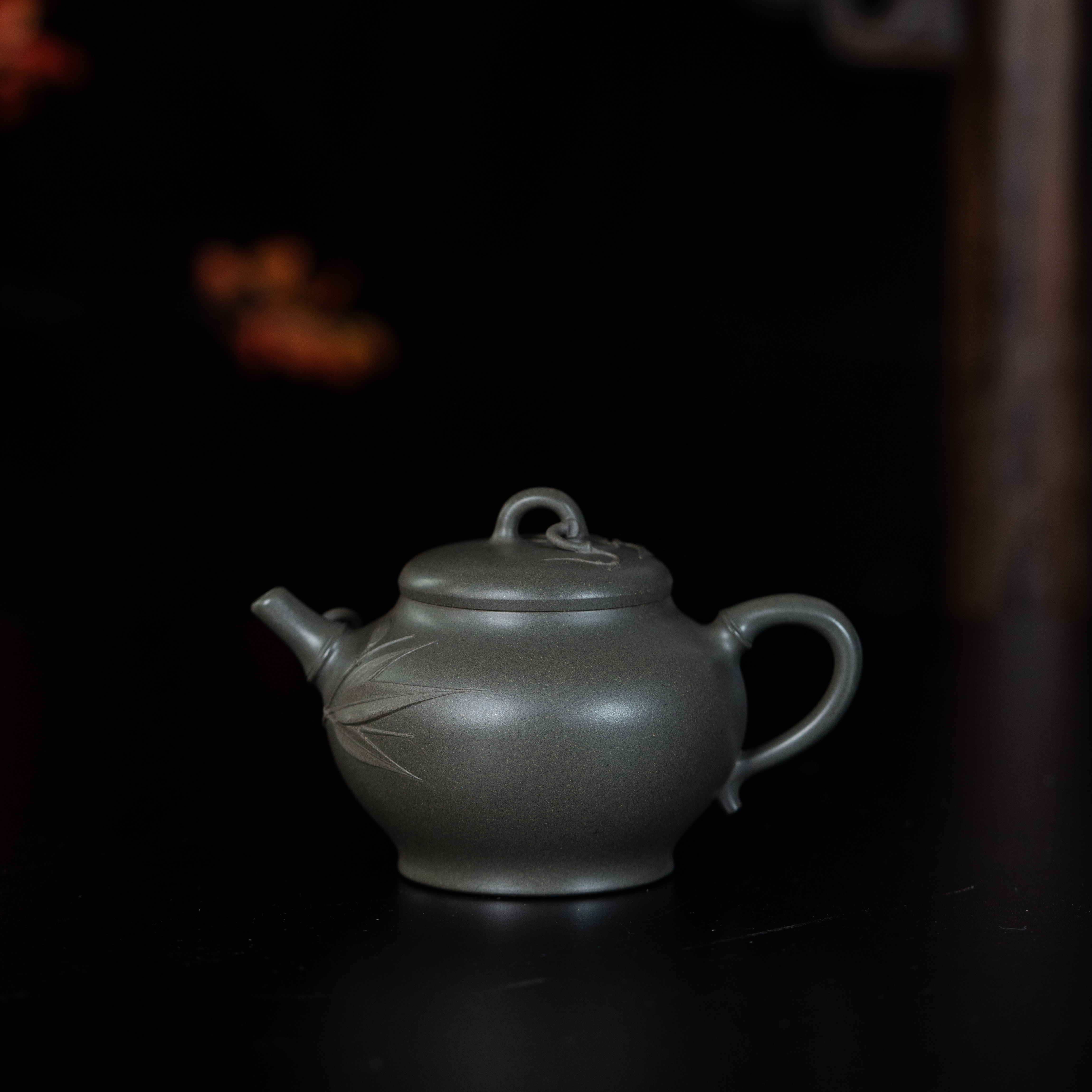 【竹语青砂系列】君竹 王涛 豆青砂 240cc 家用紫砂壶