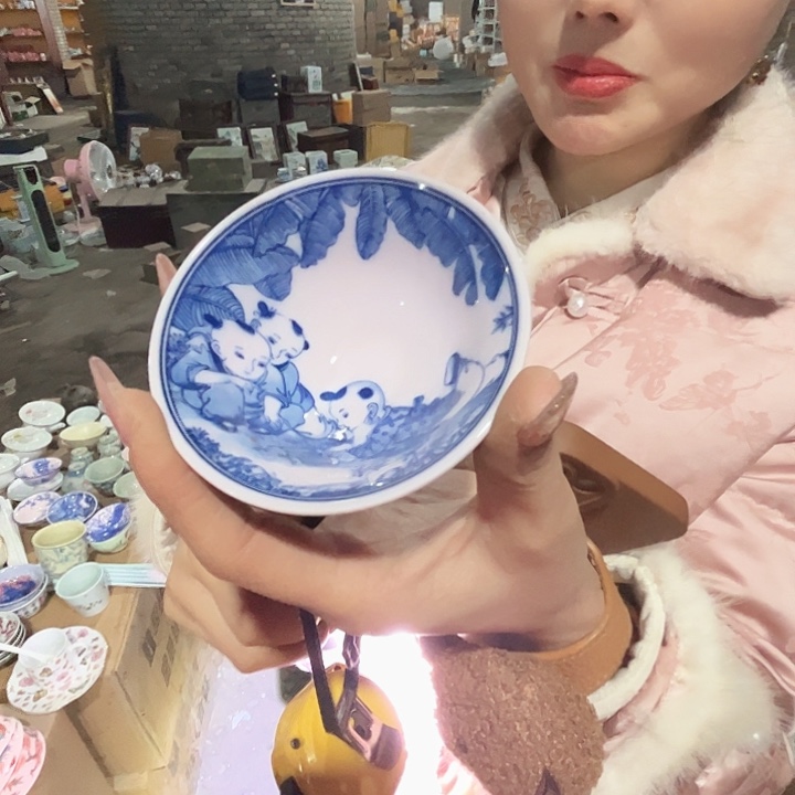 陶其他景德镇高温瓷斗笠杯