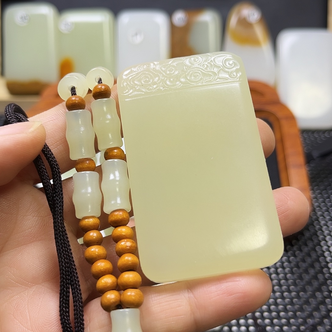 现***店玉平安无事牌冰料