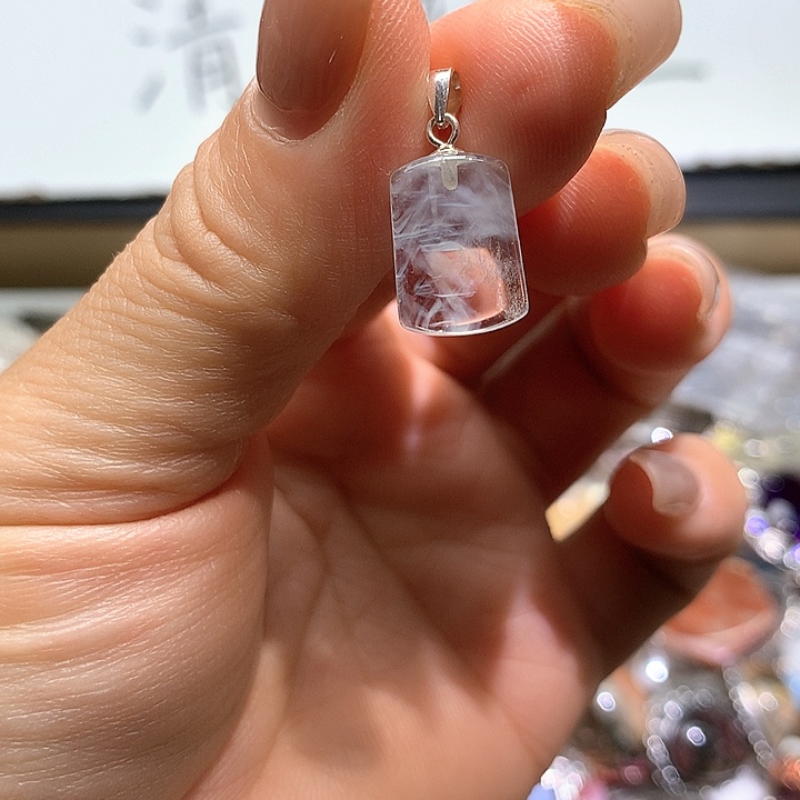 颈饰银S925镶嵌水晶水晶