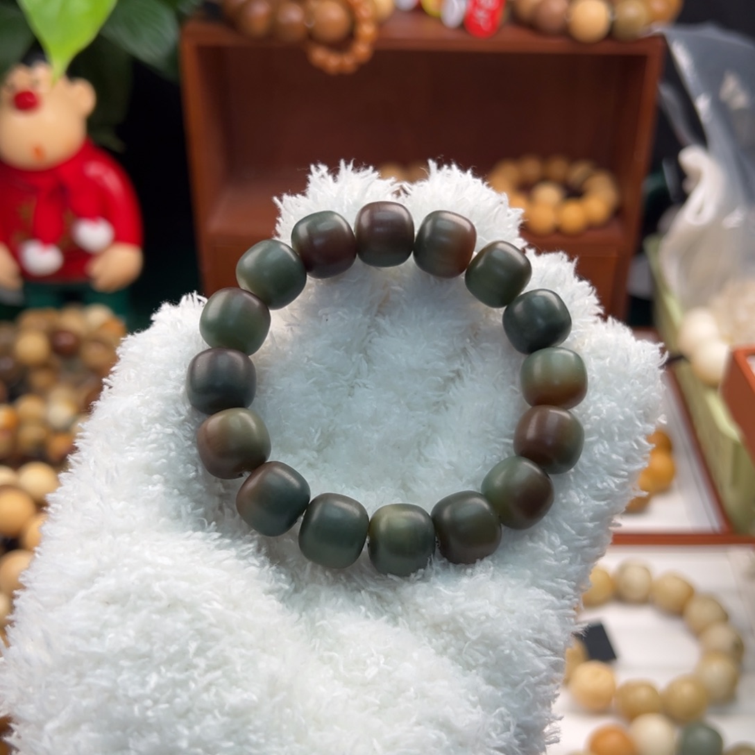 菩提根/象牙果手串卡14桶珠干磨微瑕