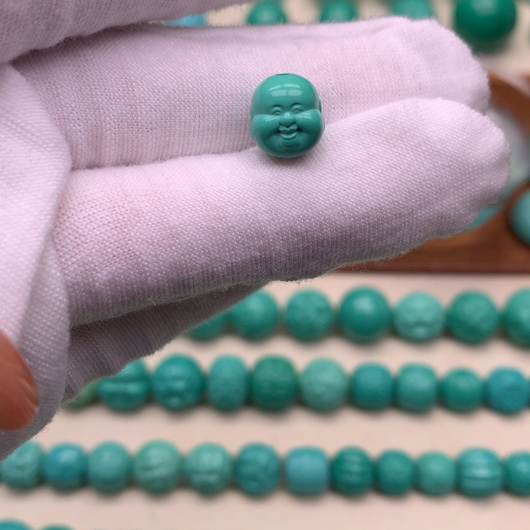 手工精品雕刻配饰散珠卡9.0弥勒