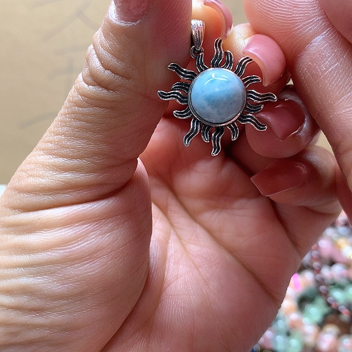 水晶水晶吊坠银S925镶嵌