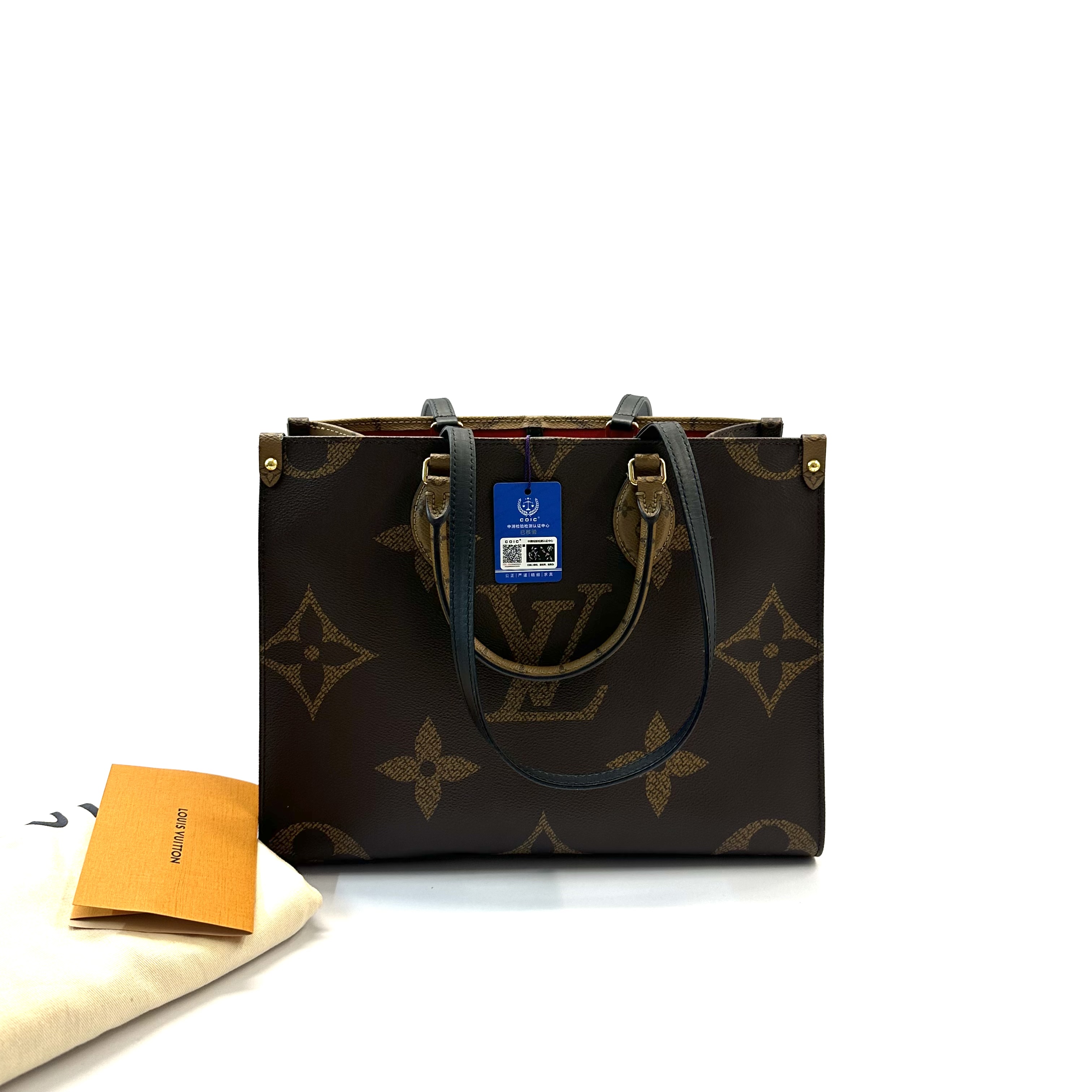 99新 LouisVuitton/路易威登  Onthego 经典老花tote托特购物袋 