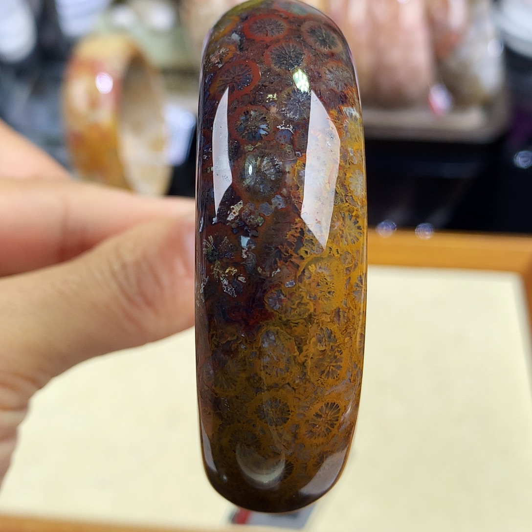 硅化珊瑚（珊瑚玉）未镶嵌吊坠(赠链)18号56圈口