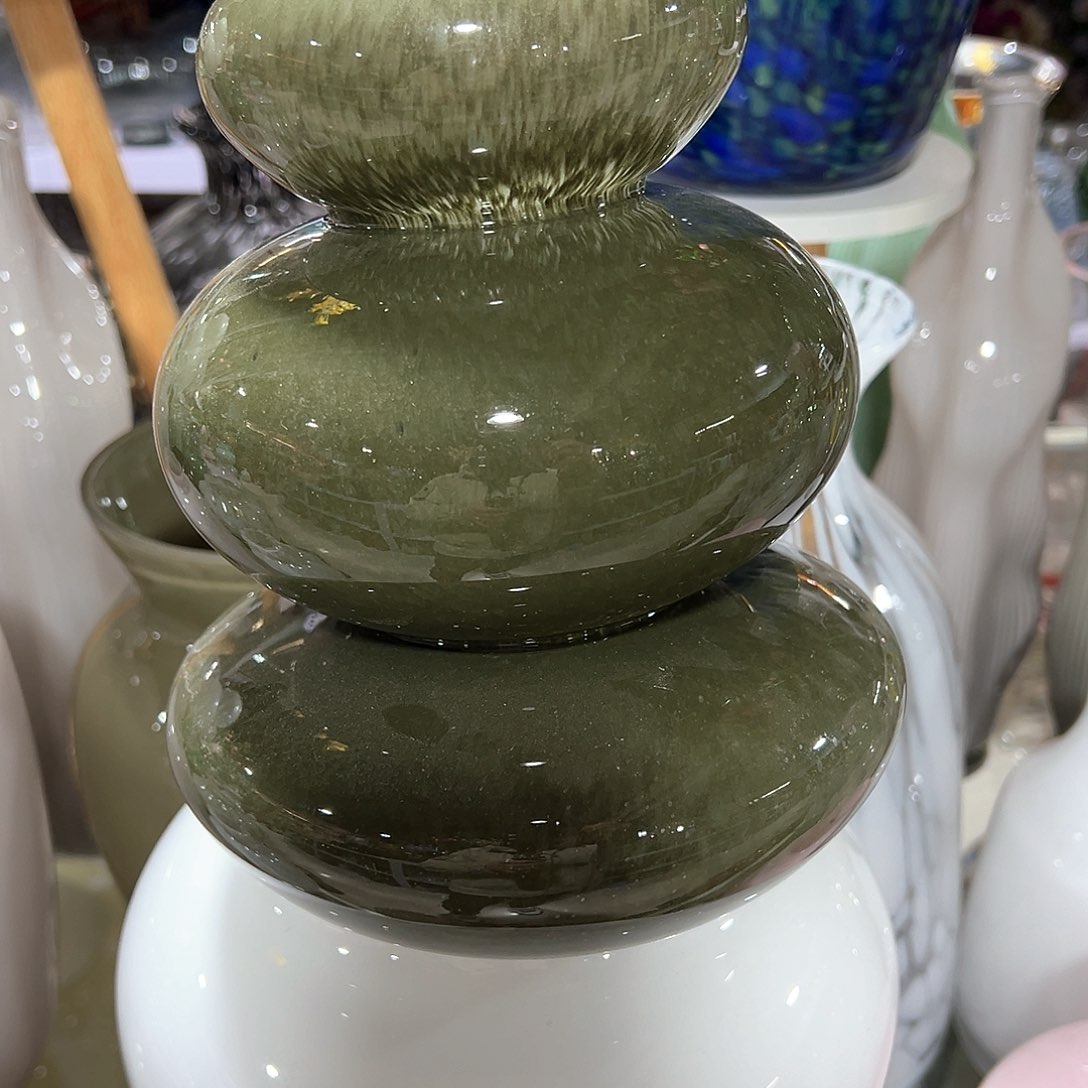 无铅玻璃三星堆墨绿色