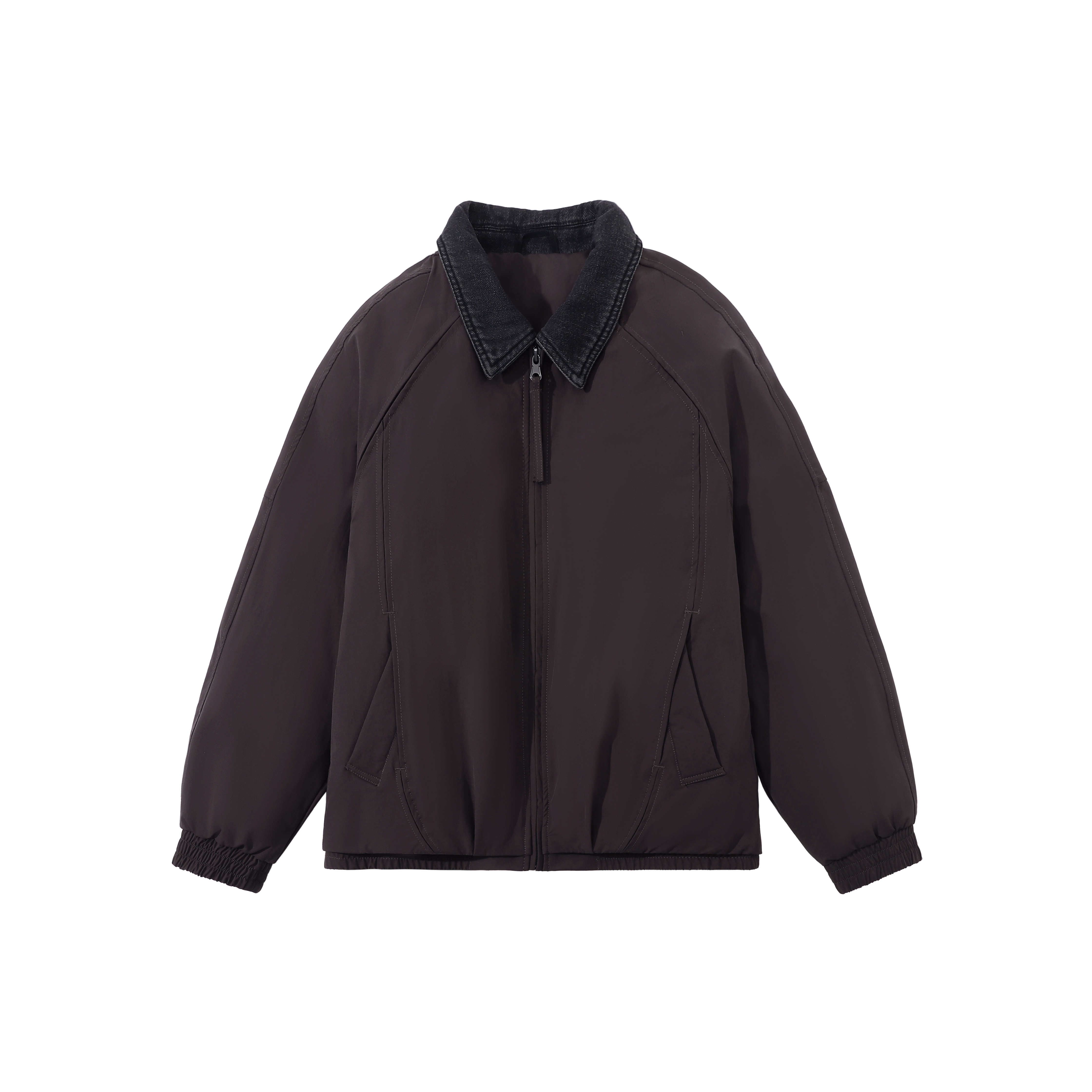 【鸟叔专属】90白鸭绒羽绒服时尚牛仔领拼接短款男士羽绒服506