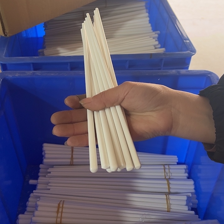 瓷片纯白陶瓷筷子十双包邮