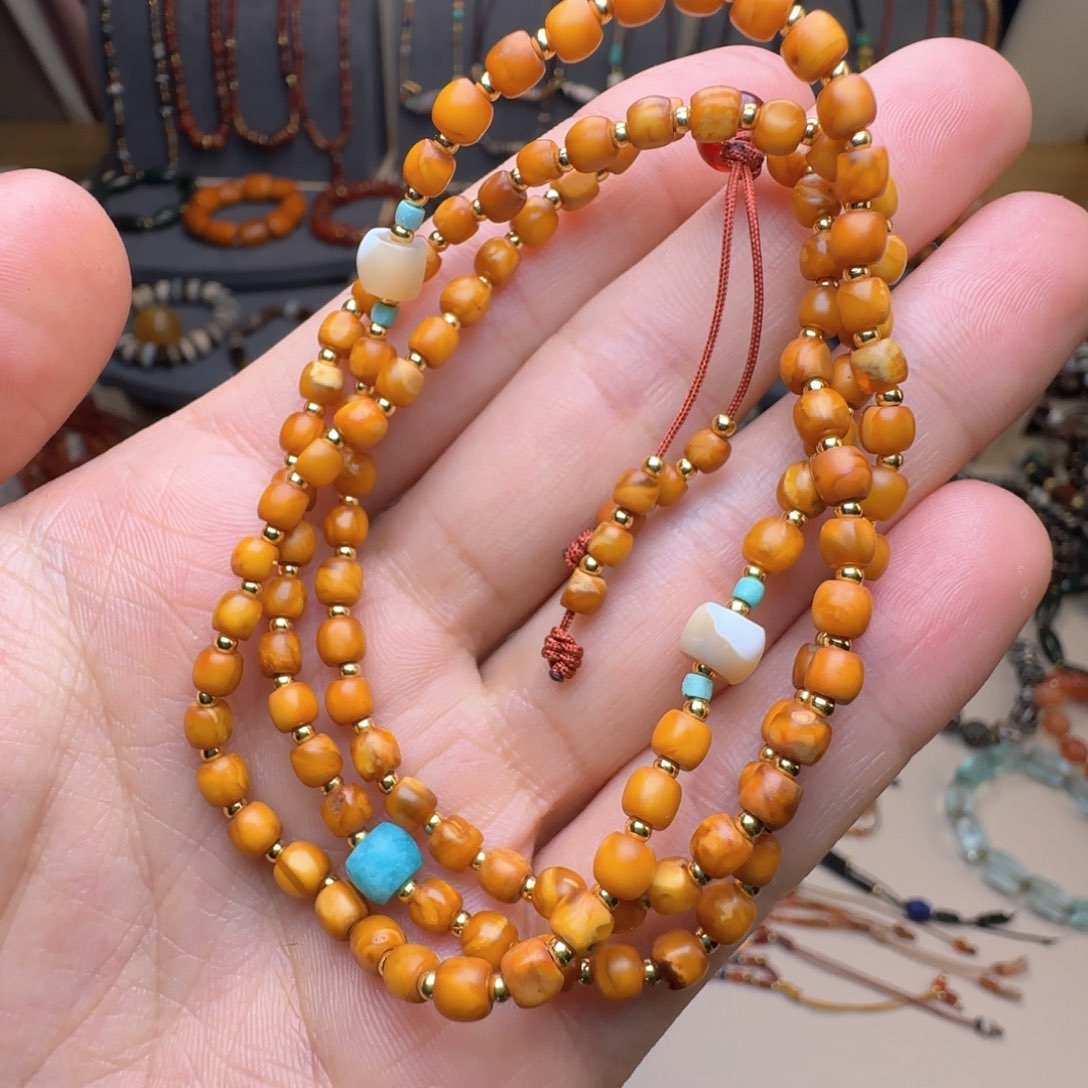 琥珀颈饰未镶嵌fu fu fu gu