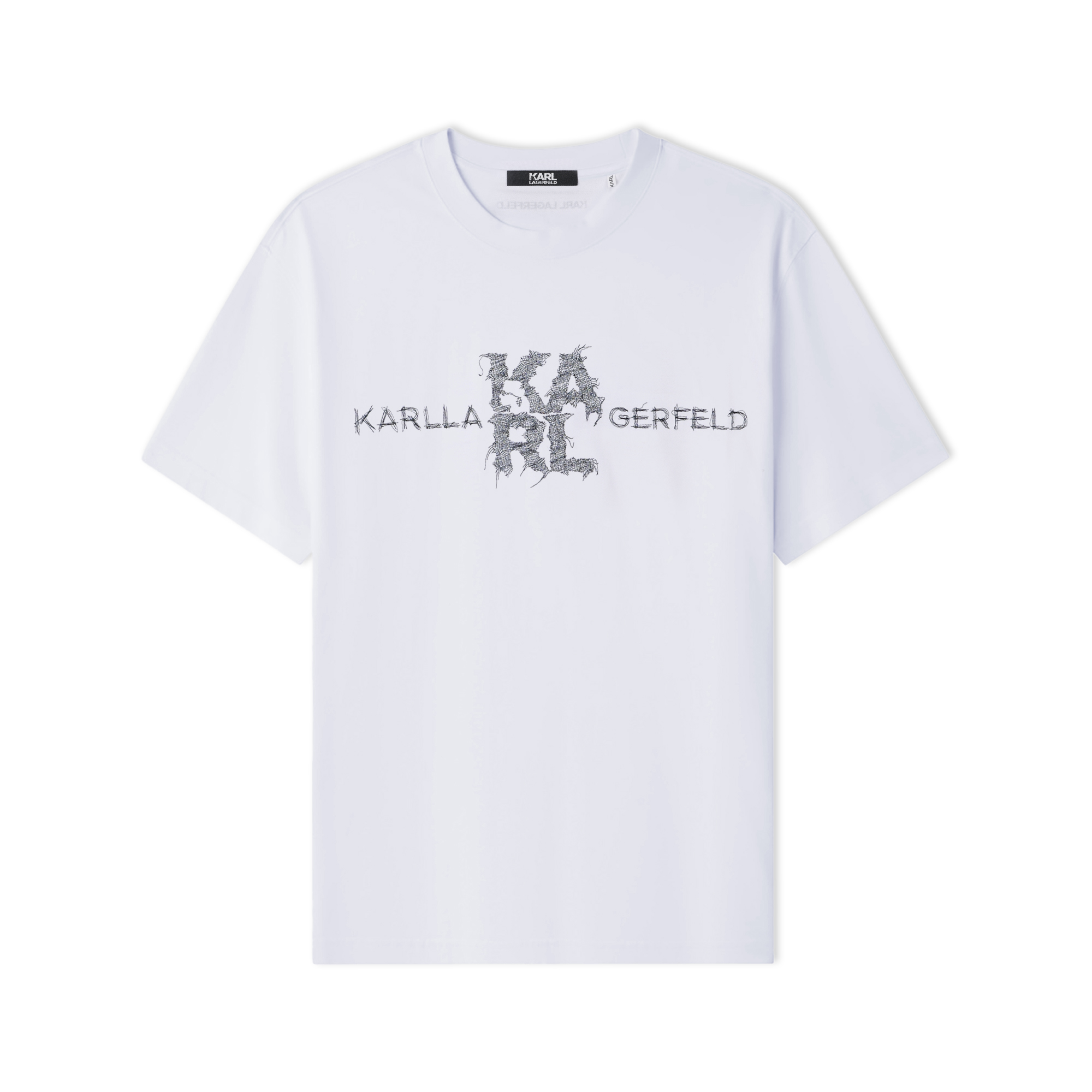 【卡尔男装】KARL LAGERFELD卡尔拉格斐胸口字母T恤1K1F30602974