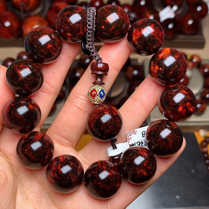 花梨木类手串/手链黄花梨风化料老挝花梨土埋料1.8