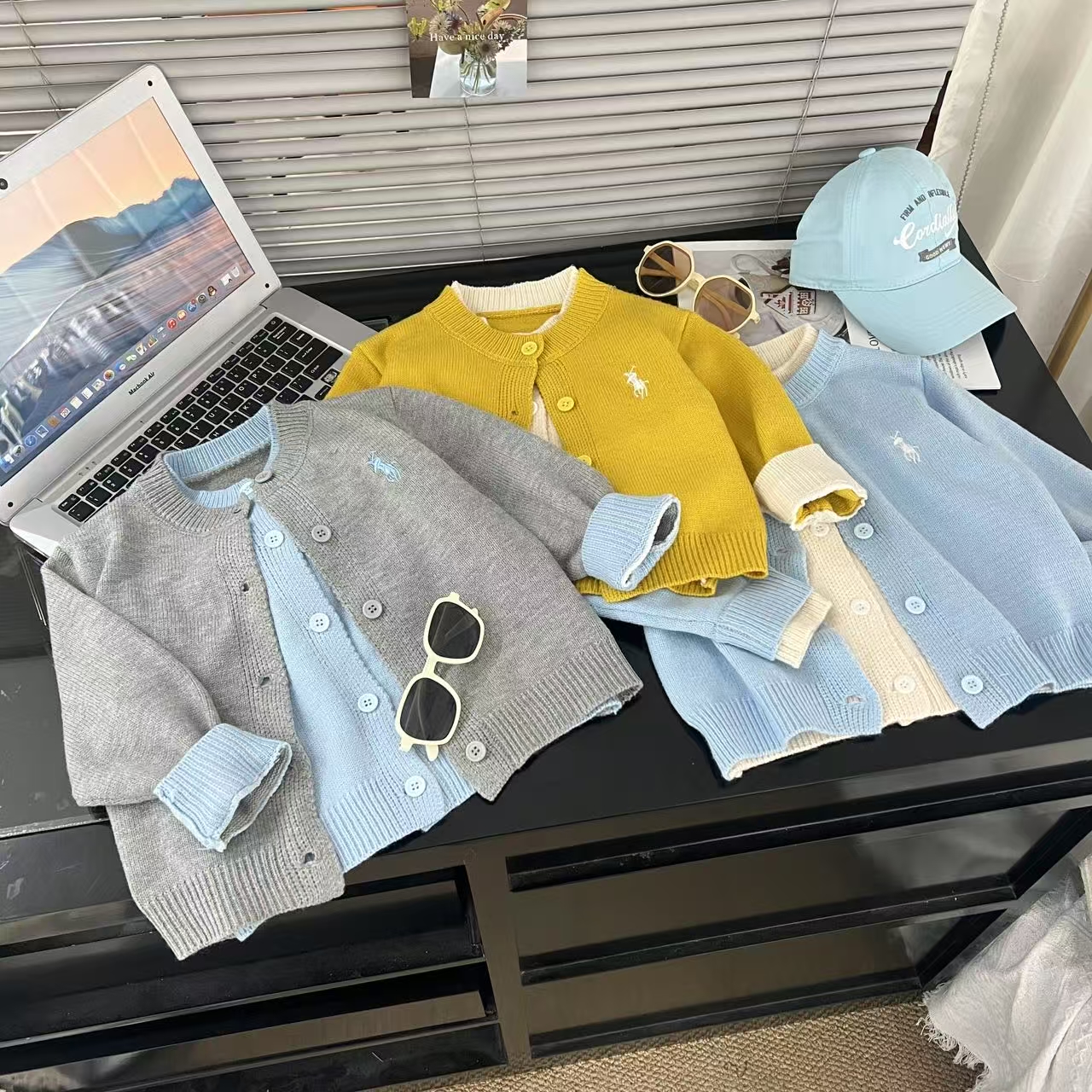 【满姐】2025春季新款时尚潮流韩版男女童亲子针织衫毛衣休闲