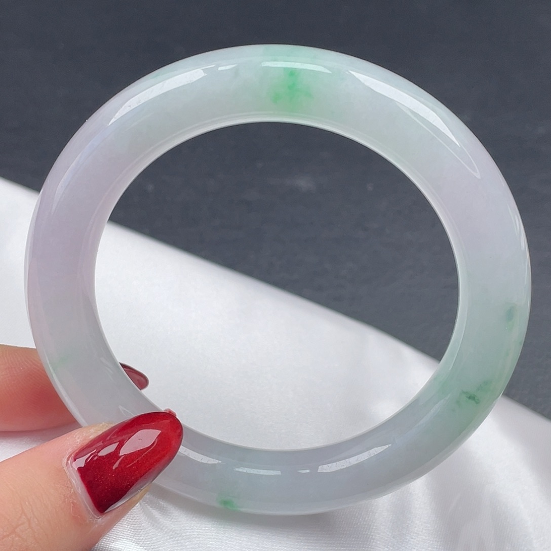 翡翠未镶嵌手镯59圆条