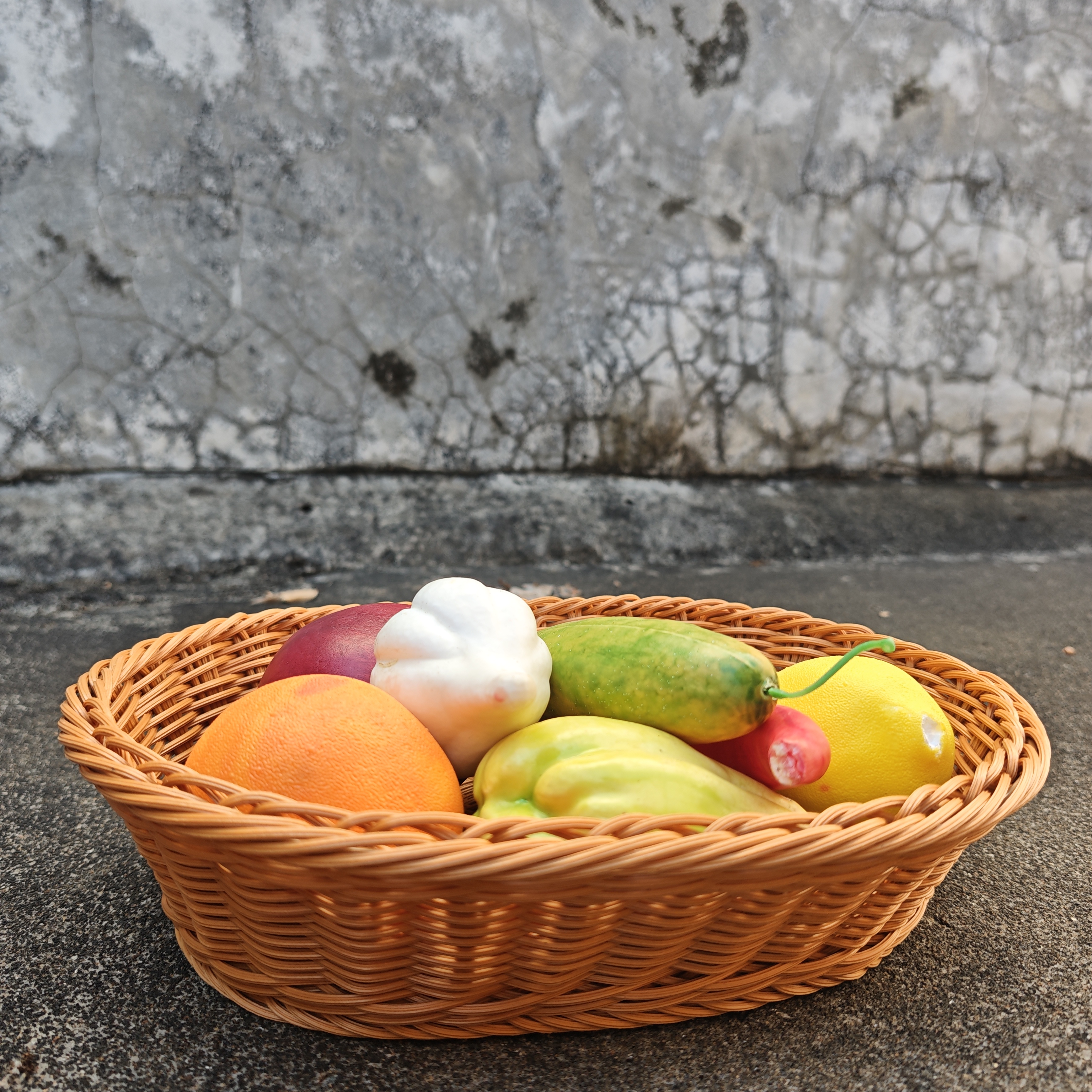 手工编织双层水果盘收纳筐客厅家用创意零食糖果坚果收纳篮子菜篮