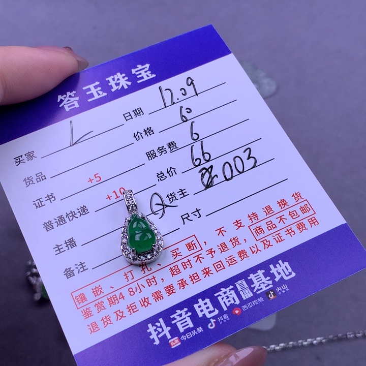 未镶嵌挂件翡翠L****2
