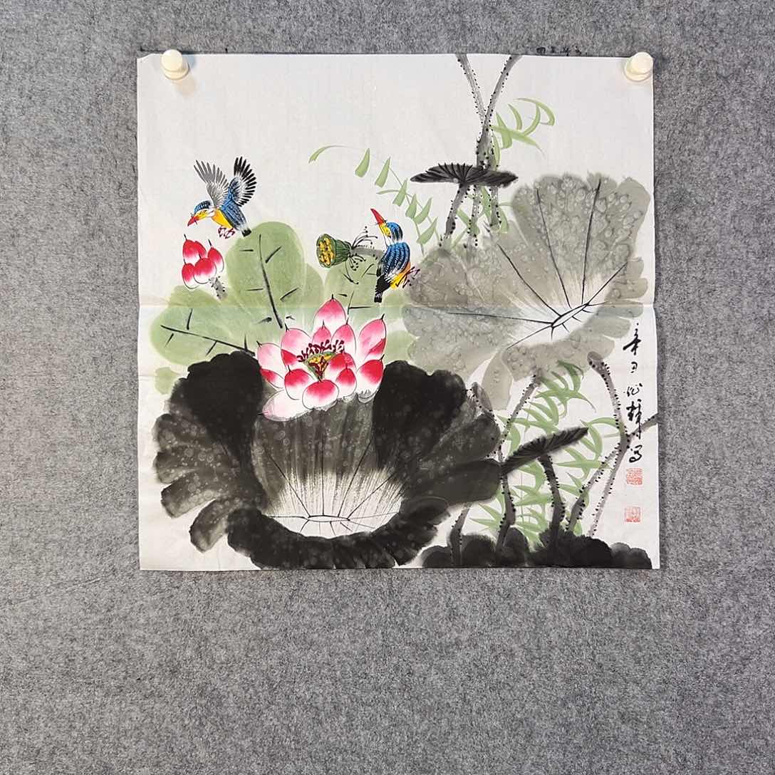国画163 花鸟和花的颜色一样是我