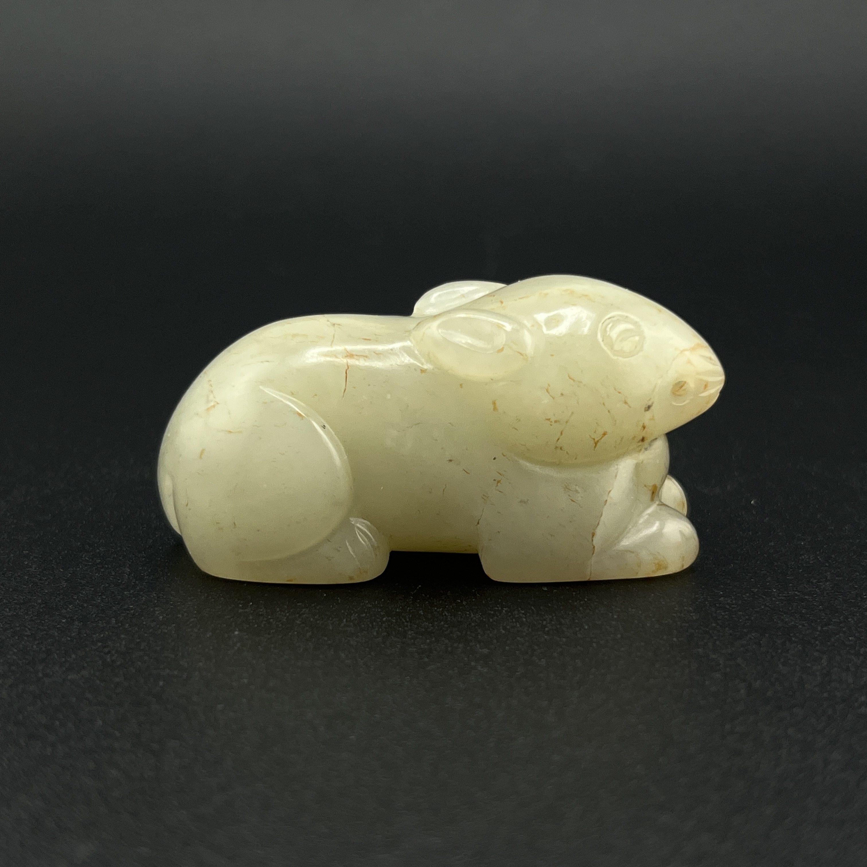 "清代和田玉鼠/ DL025711/ 古玩/收藏/德州文物"