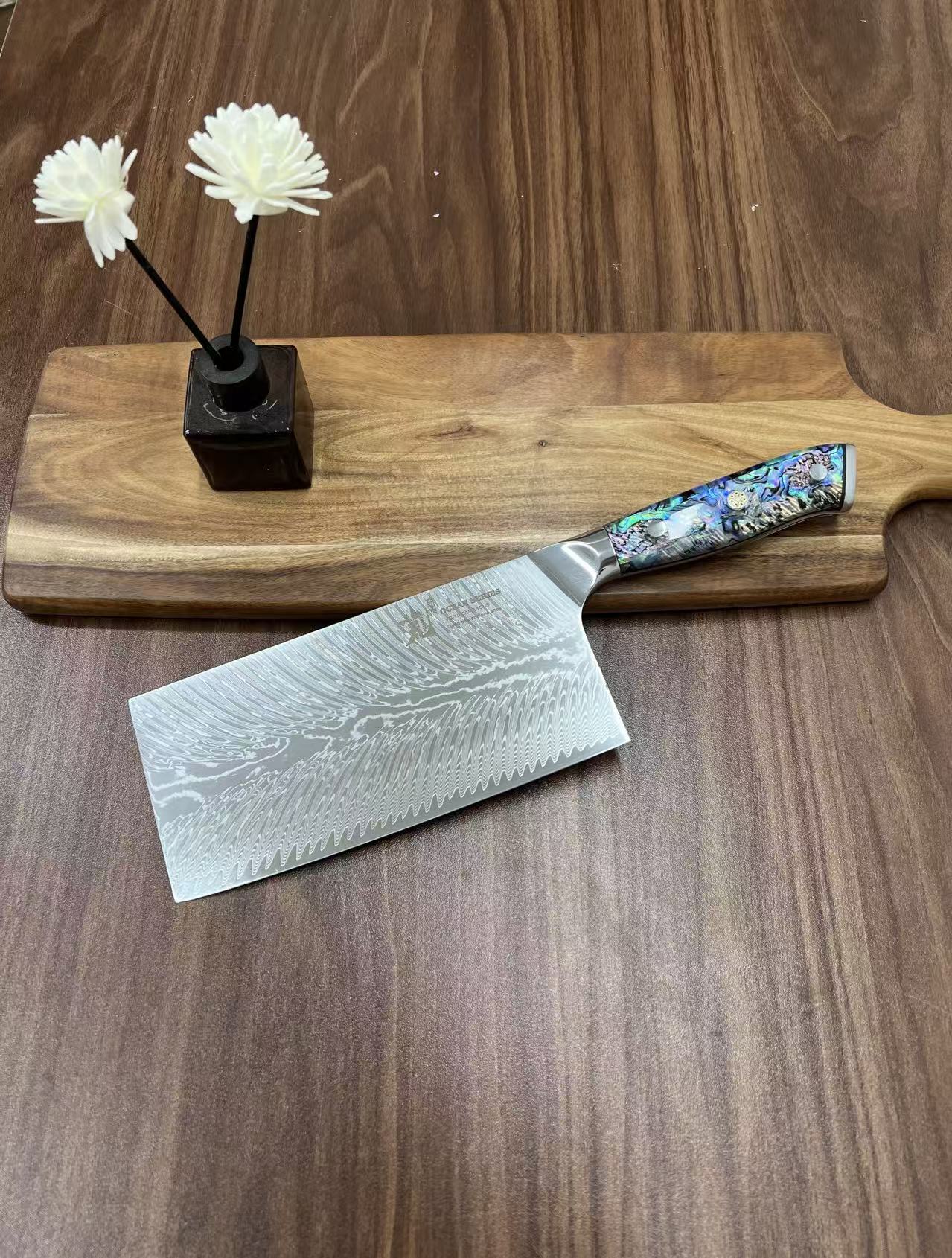 荒  家用厨房大马士革中式切片刀