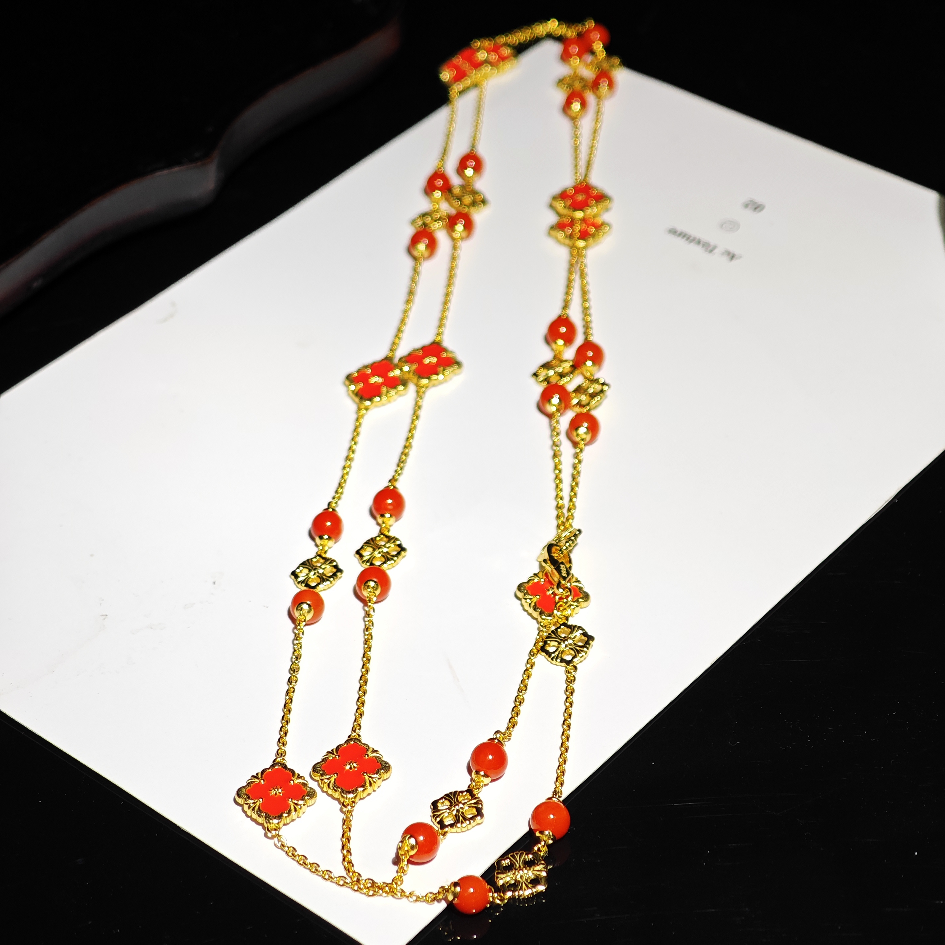 S925银南红项链节日大气经典国风红色