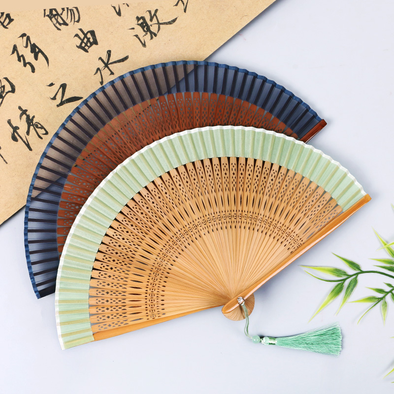 229古风精致小折扇中国风女士扇子折叠扇古风汉服便携复古舞蹈扇