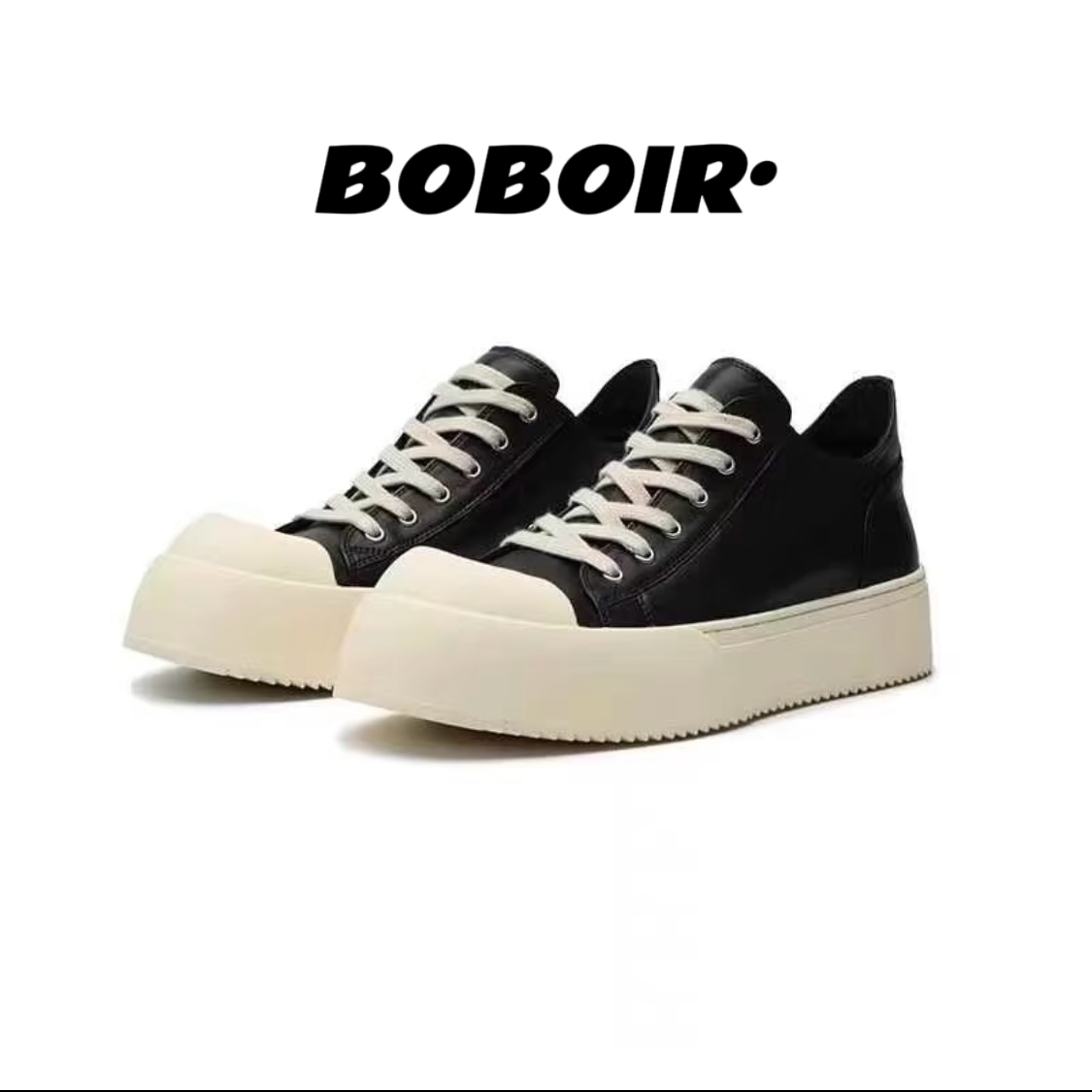 小众男情侣板鞋百搭透气经典厚底增高大头鞋翘头高级感板鞋休闲鞋