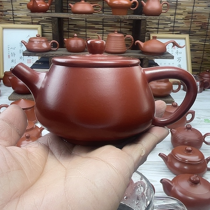 垂*兔潮州朱泥手拉壶石壶