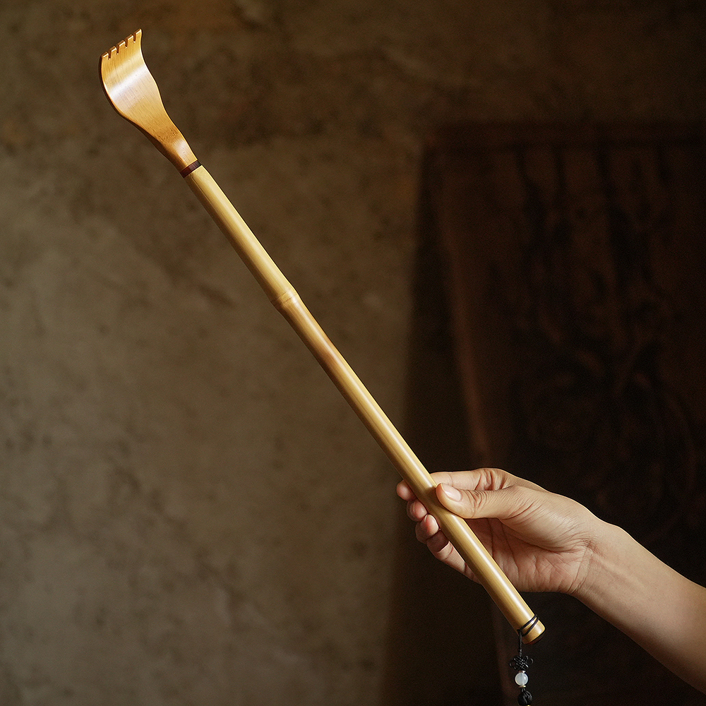 实心玉竹大漆复古柄痒痒挠家用老头乐扒背器挠痒扒子竹够好玩