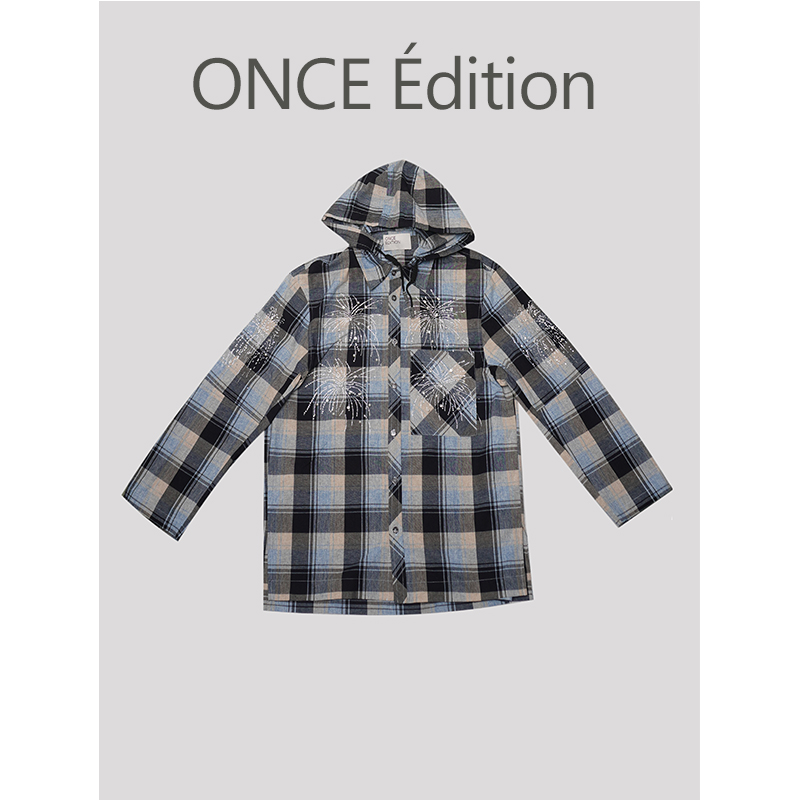 【斑鸠奢品】ONCE edit “Take a Bow” 烫钻可拆卸帽子衬衫 男女同款