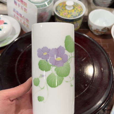 醴陵高温瓷釉下手绘15厘米