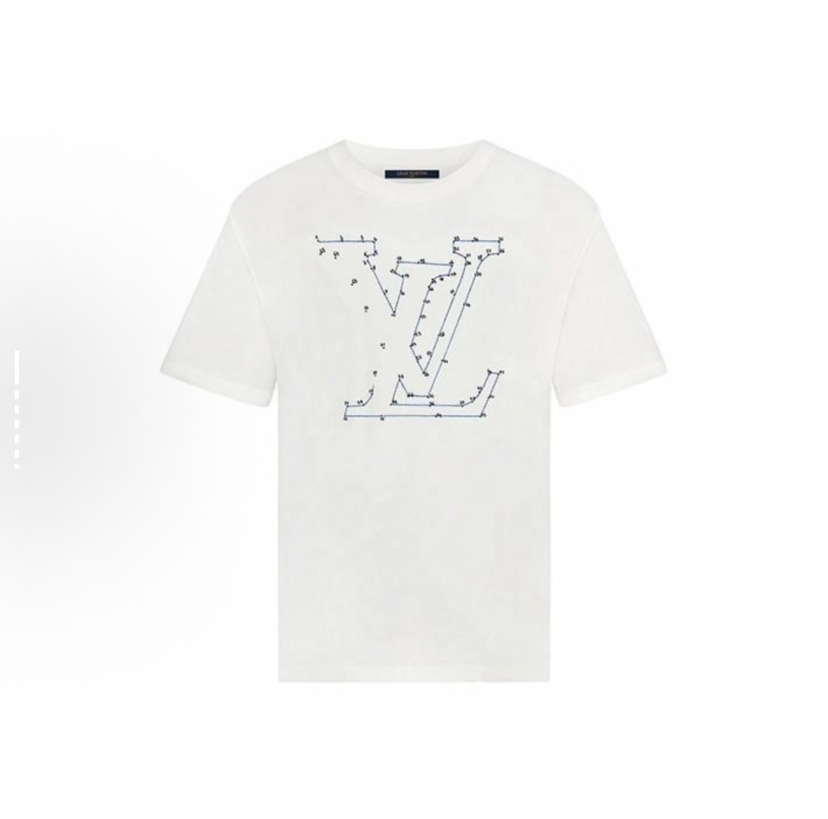 99新 LouisVuitton/路易威登 针脚印花刺绣短袖/尺码M/编号7901