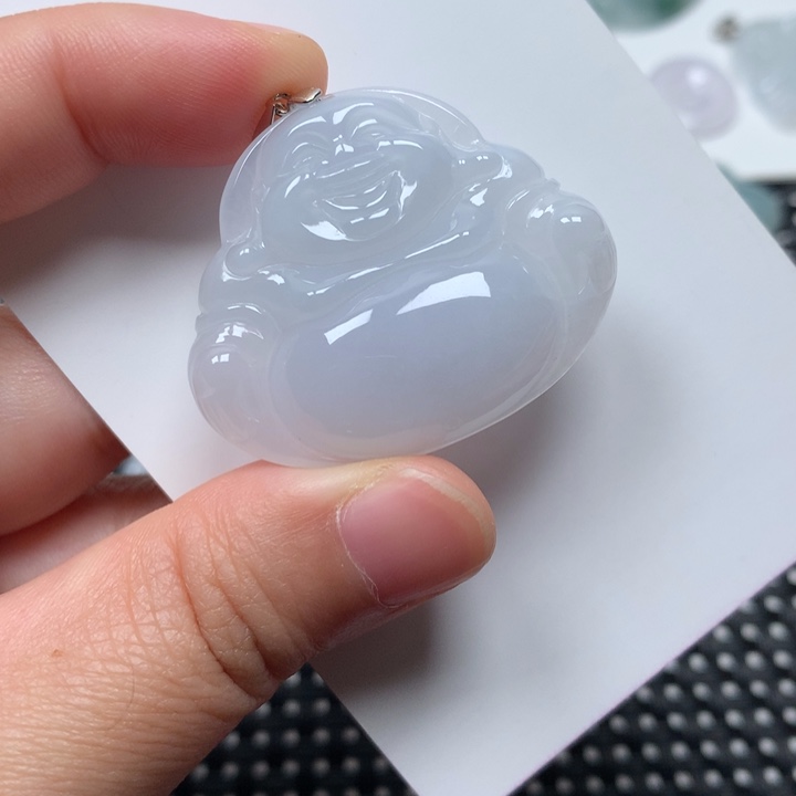 翡翠未镶嵌颈饰佛公