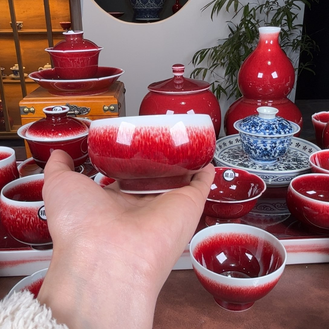 杯景德镇原矿郎红杯柴窑
