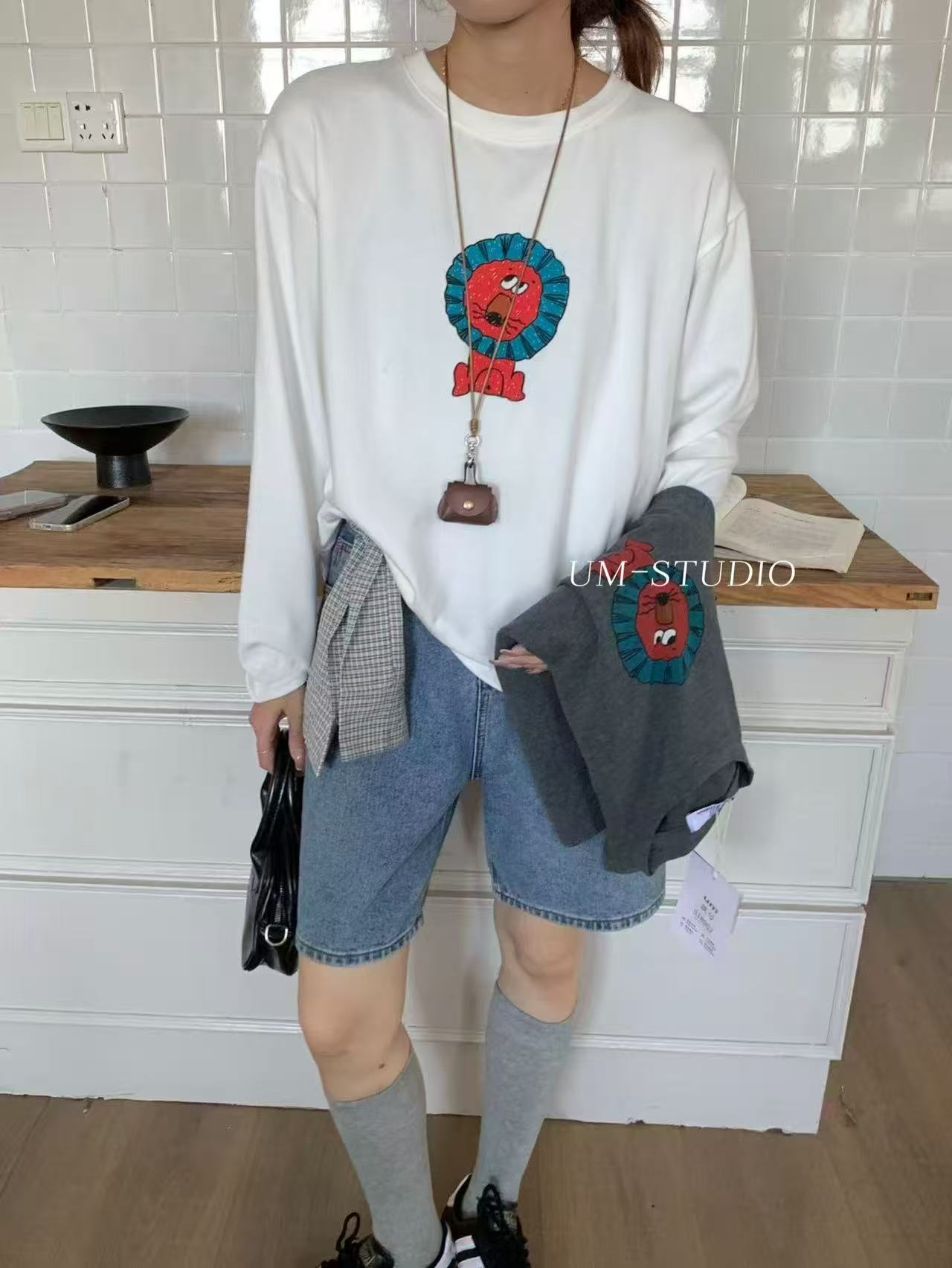 UM#618907#圆领长袖上衣 FL  