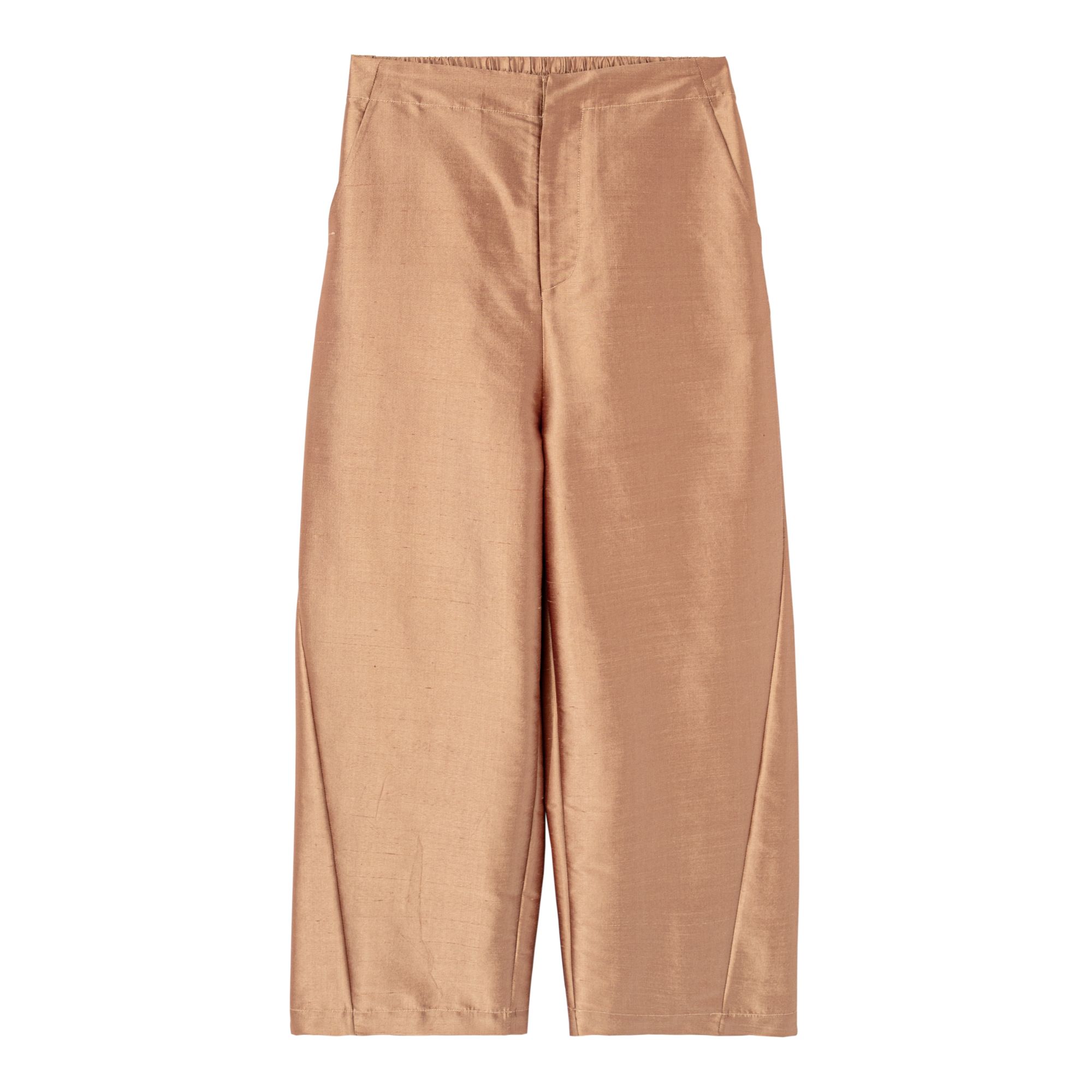 【云昭】新中式桑蚕丝复古夏季宽松休闲直筒裤子薄款F25832