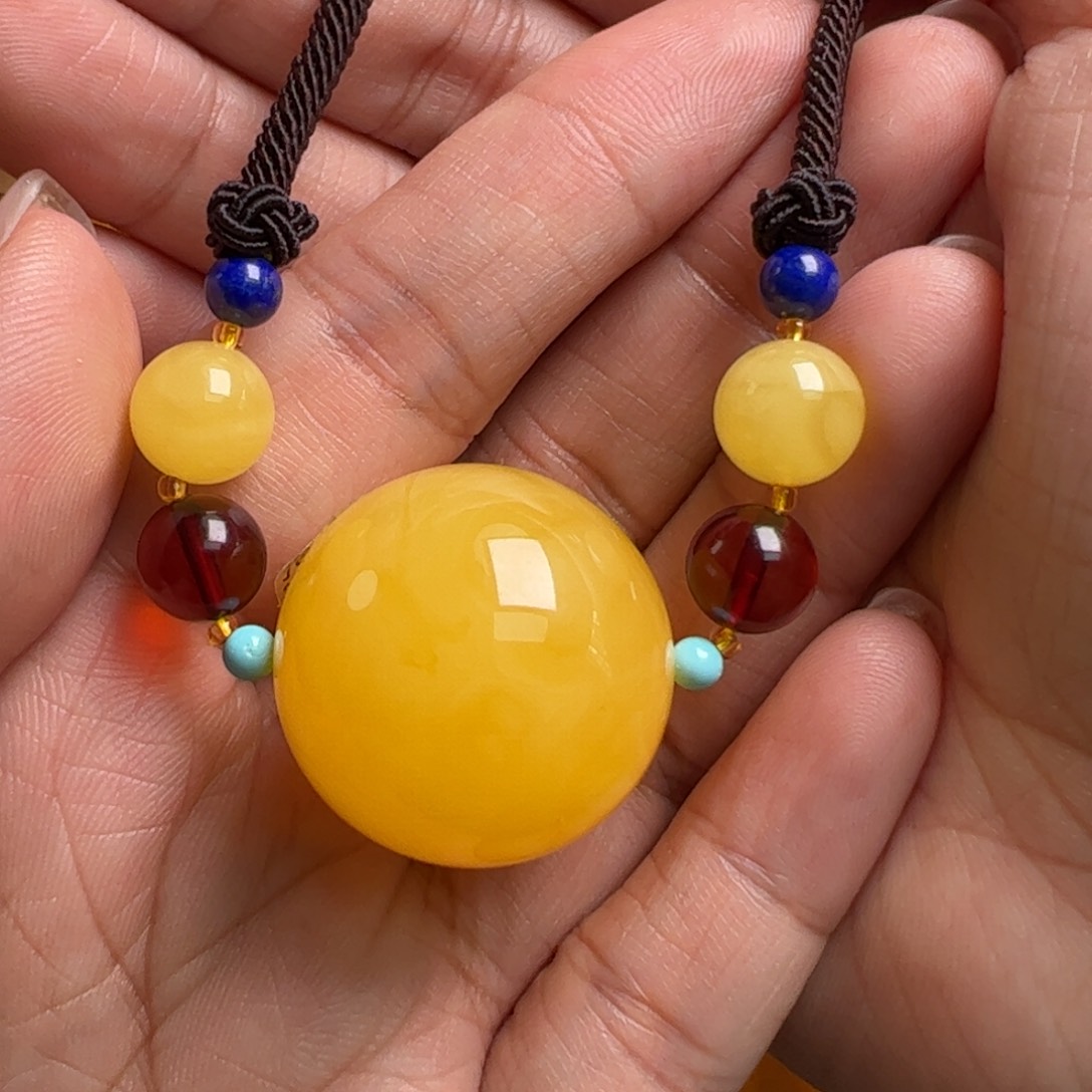 蜜蜡项链未镶嵌无优化