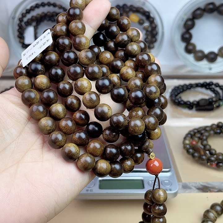 沉香手串用****8越南芽庄黄棋留疤嘤子