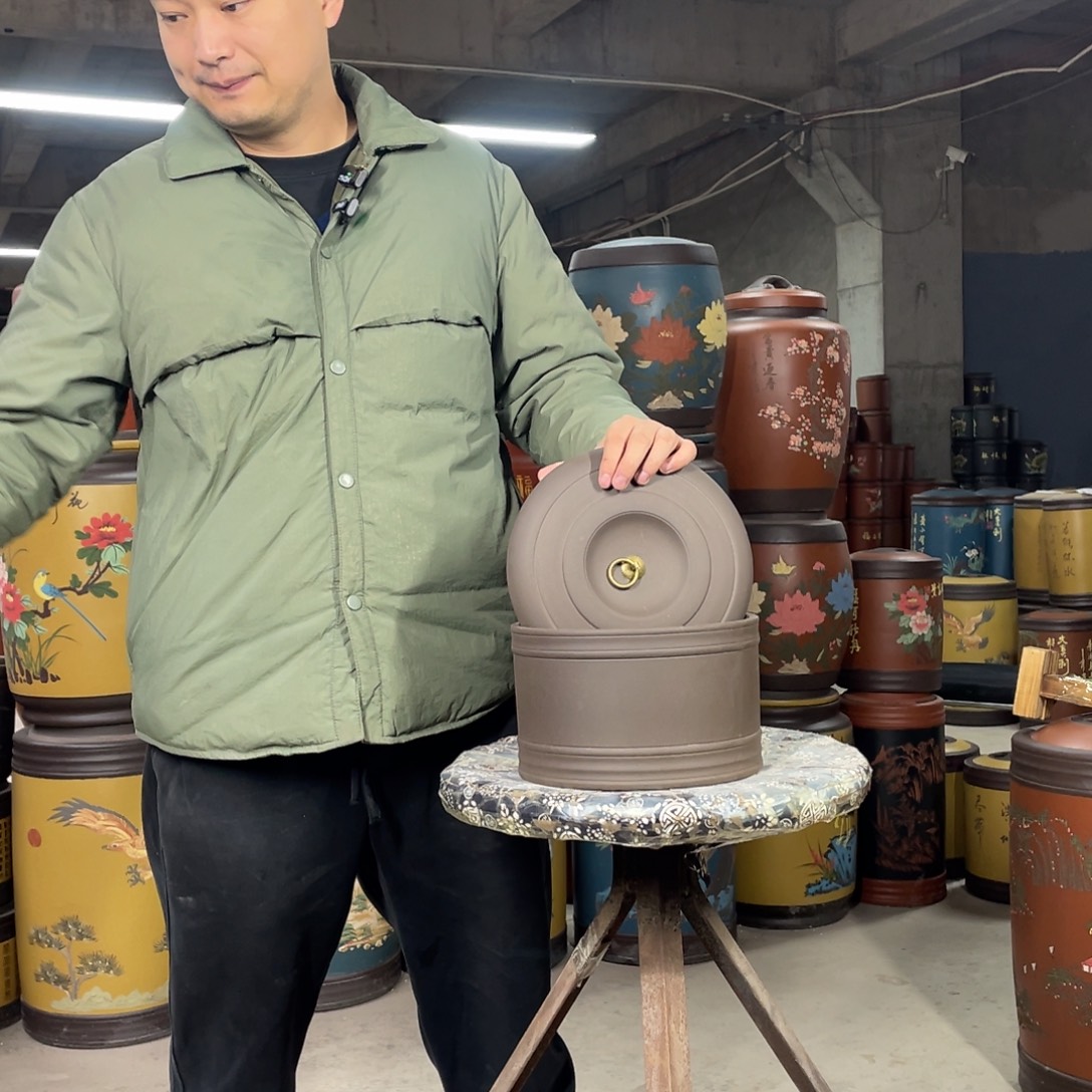 宜兴原矿紫砂茶叶罐