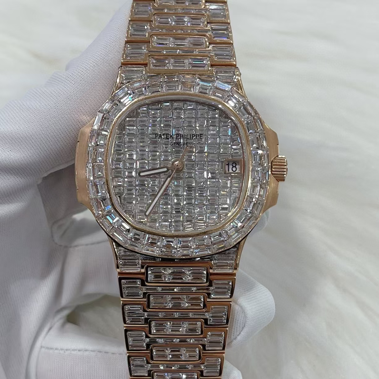 99新 Patek Philippe/百达翡丽 鹦鹉螺/后升级5719R玫瑰金