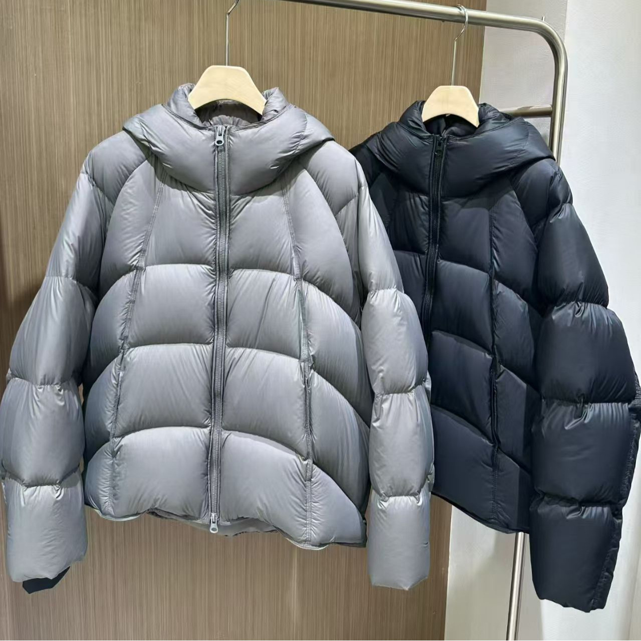 泡芙连帽羽绒服男冬季新款90白鸭绒高级感简约宽松加厚面包服外套