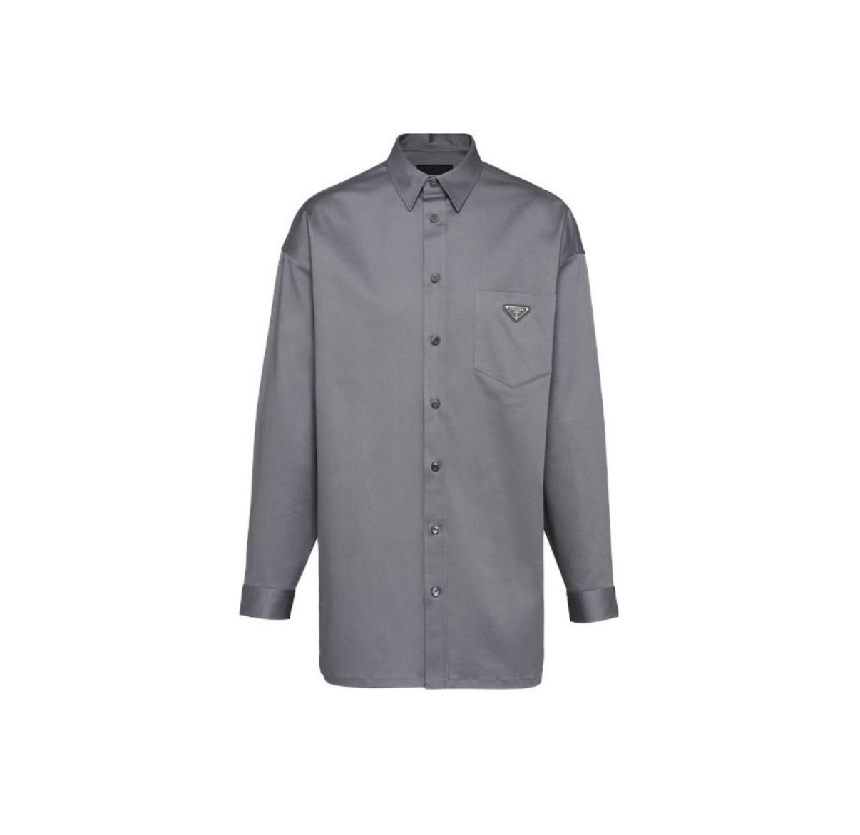 95新 Prada/普拉达 三角徽标单排扣长袖防晒衬衫/尺码L/编号7542