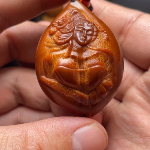 橄榄核手串/手链三面美女生命单子竹环穿配3.8左右