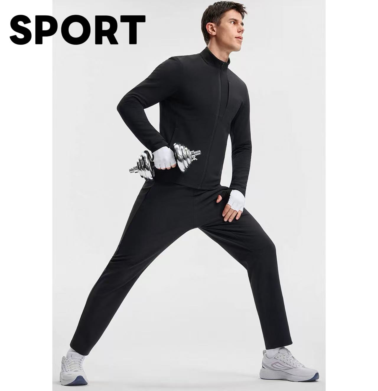 Custle T T【达人推荐】男士秋冬【加厚直筒】户外防风高弹力针织长裤