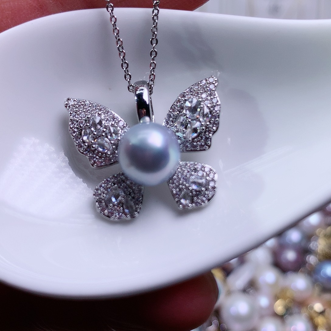 淡水珍珠吊坠(赠链)合金