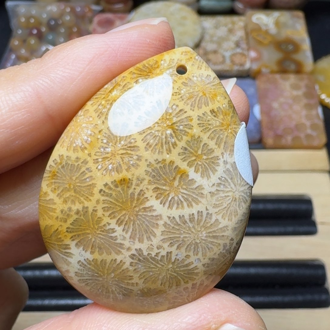 硅化玉飘雪的秋日法桐叶未镶嵌