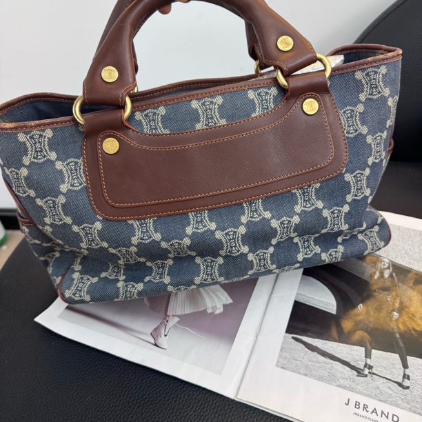 95新 Celine/思琳 大麦中古/ceine牛仔凯旋门/手提托特