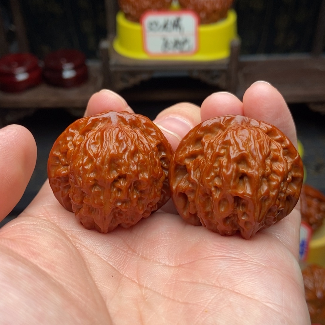 吊坠文玩核桃37红豆