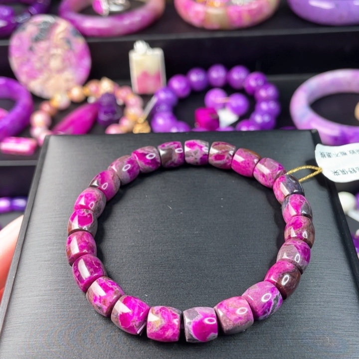 苏纪石（舒俱来）手链未镶嵌凝胶果酱红直切手串