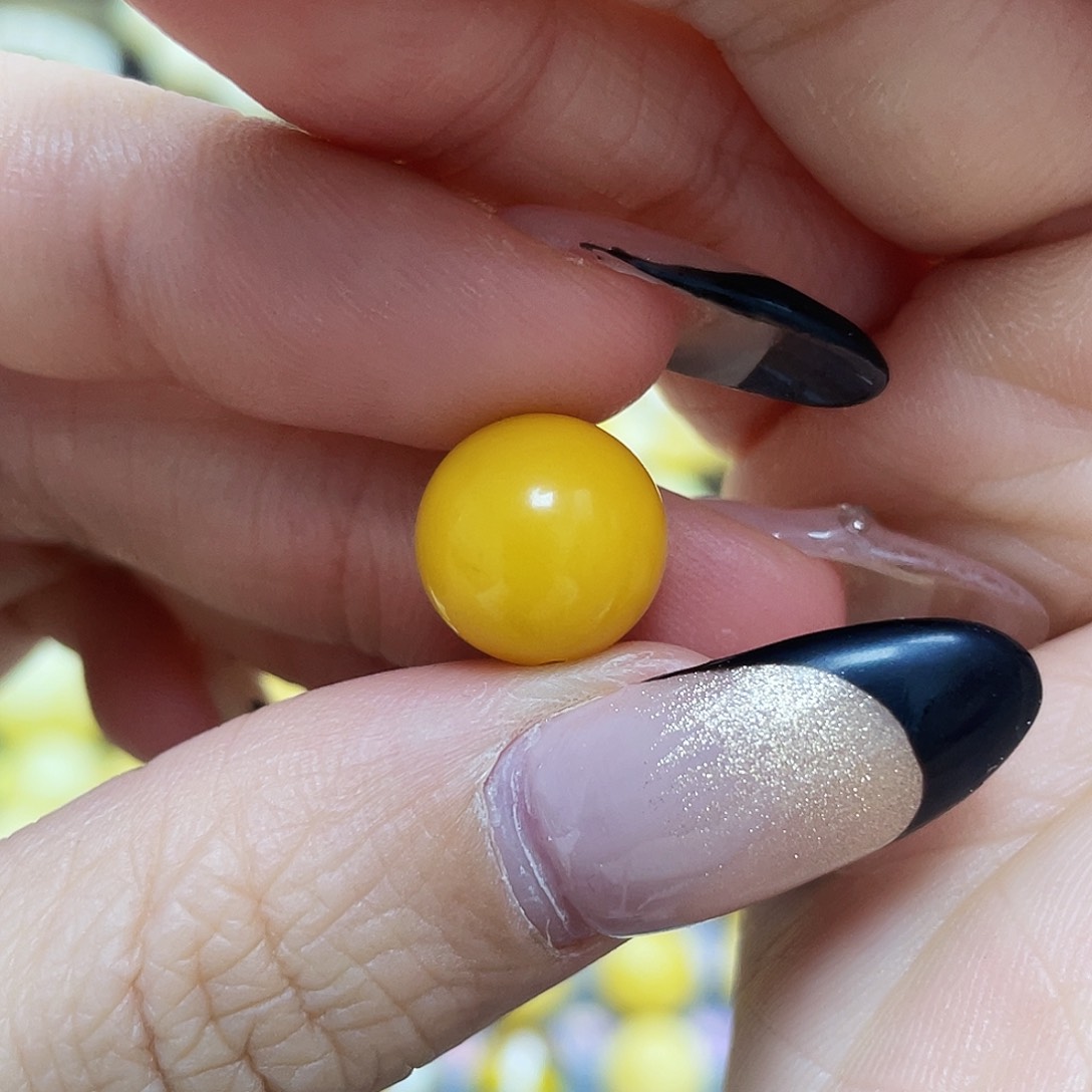 琥珀珠宝奇石未镶嵌12mm