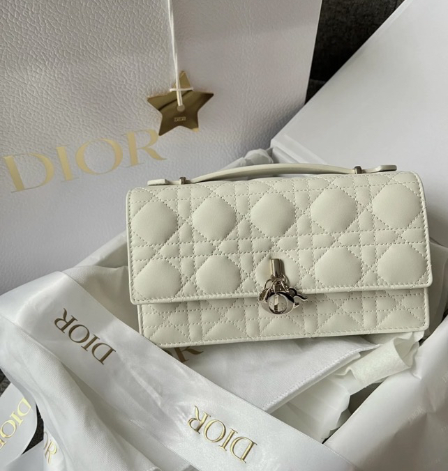 99新 DIOR/迪奥 白色lp盒子包ready包  21cm  12723087