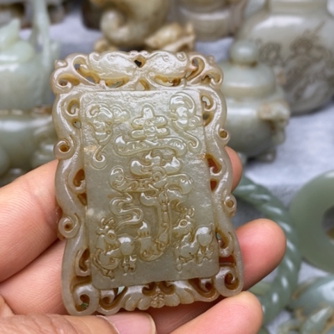和田玉挂件把件摆件未镶嵌